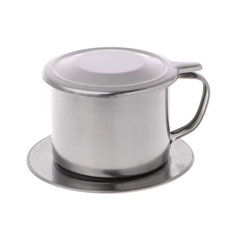1 ensemble de filtre à café vietnamien en acier inoxydable