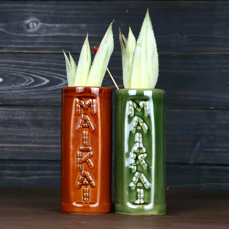 Mug Tiki hawaïen en céramique, pour Cocktail, bière, boisson, vin