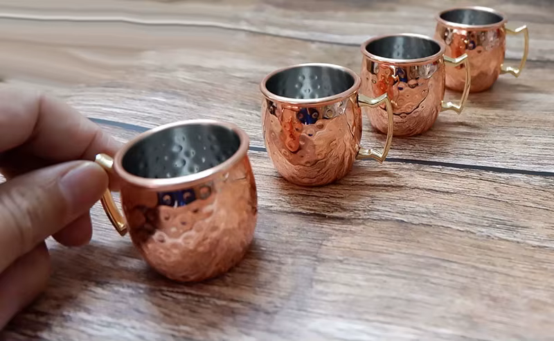 Mini-tasses martelées pour Moscow Mule et expresso