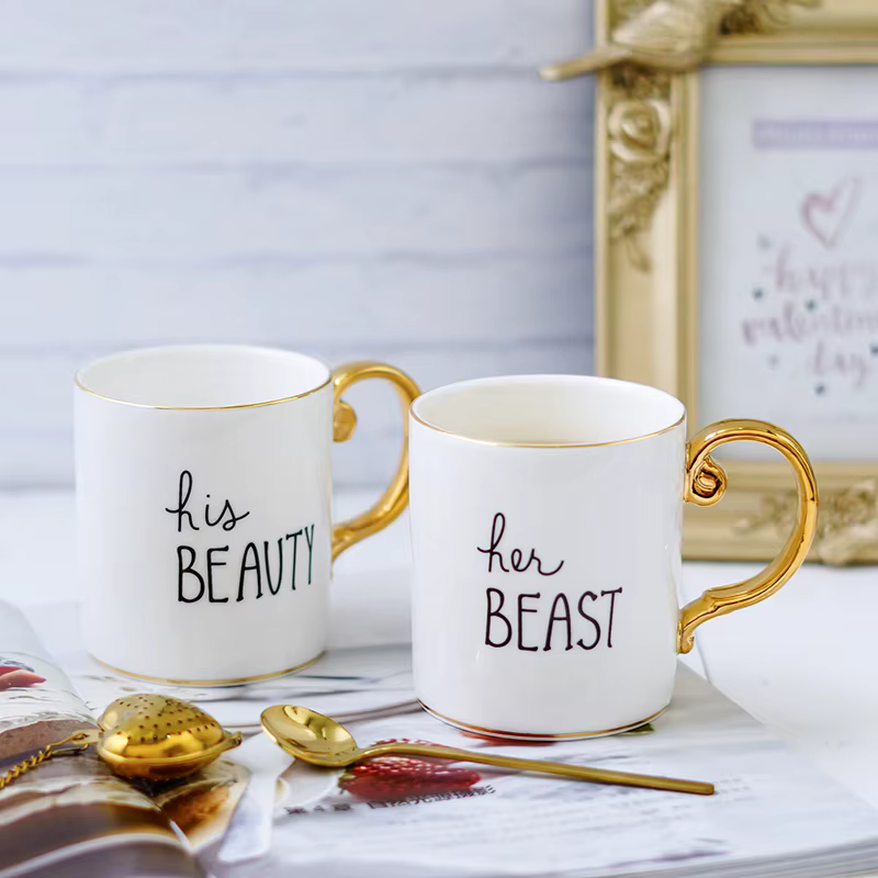 Tasse à café en porcelaine diamant