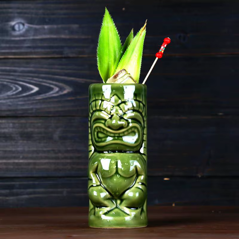 Mug Tiki hawaïen en céramique, pour Cocktail, bière, boisson, vin