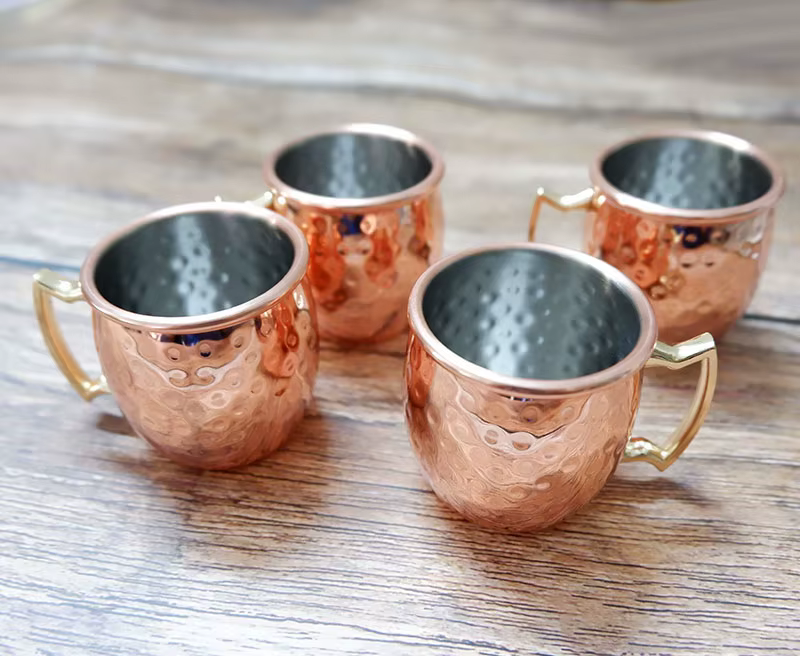Mini-tasses martelées pour Moscow Mule et expresso