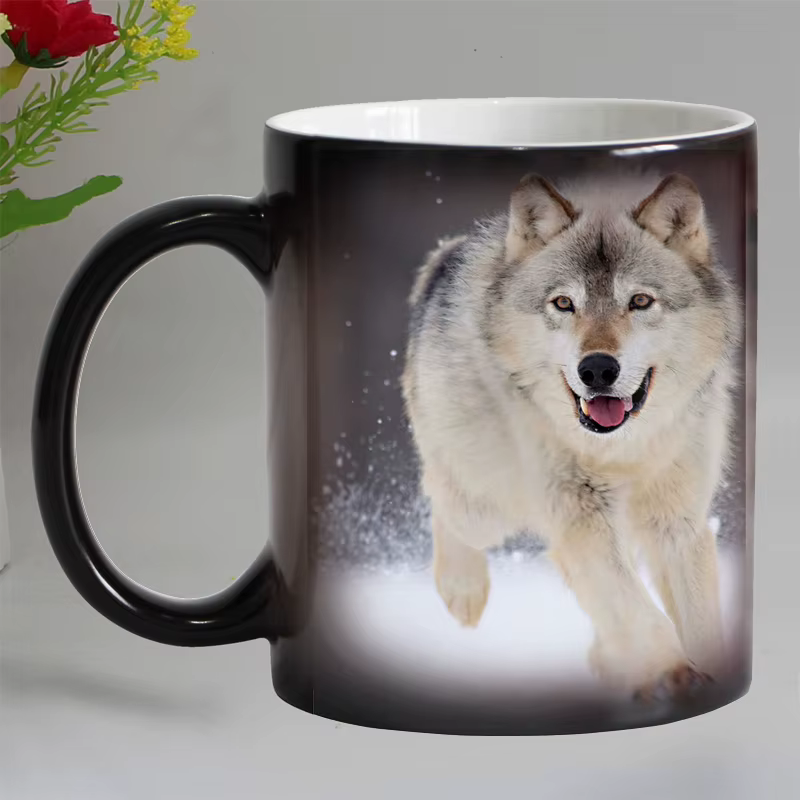 Tasse à café en céramique sensible à la chaleur