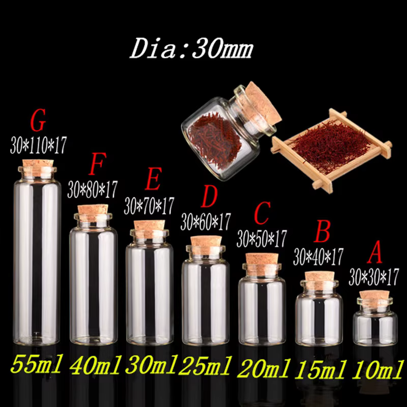 Bouteilles en verre avec bouchon