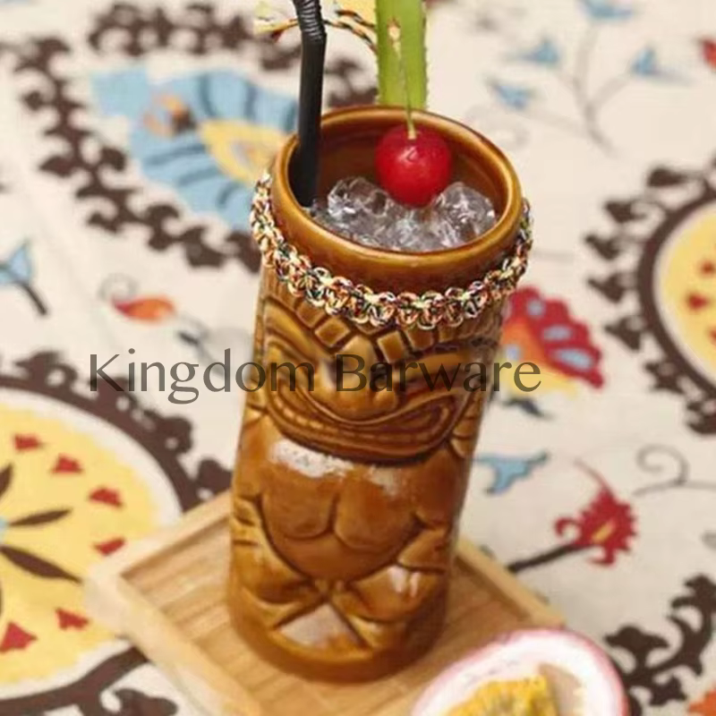Mug Tiki hawaïen en céramique, pour Cocktail, bière, boisson, vin