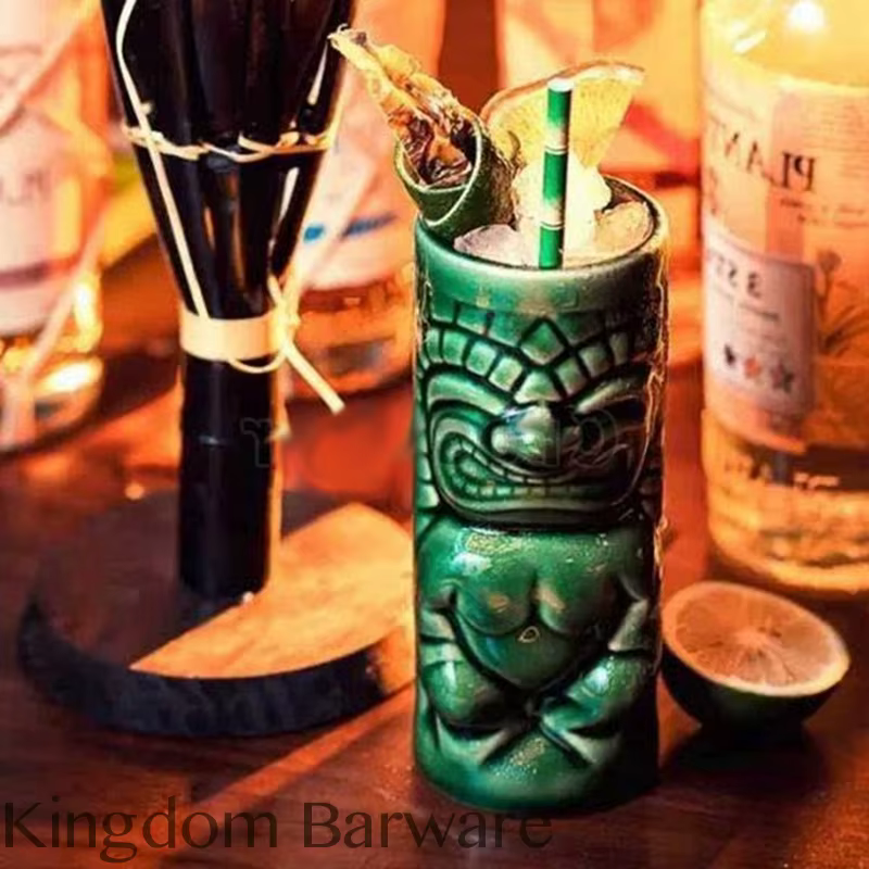 Mug Tiki hawaïen en céramique, pour Cocktail, bière, boisson, vin