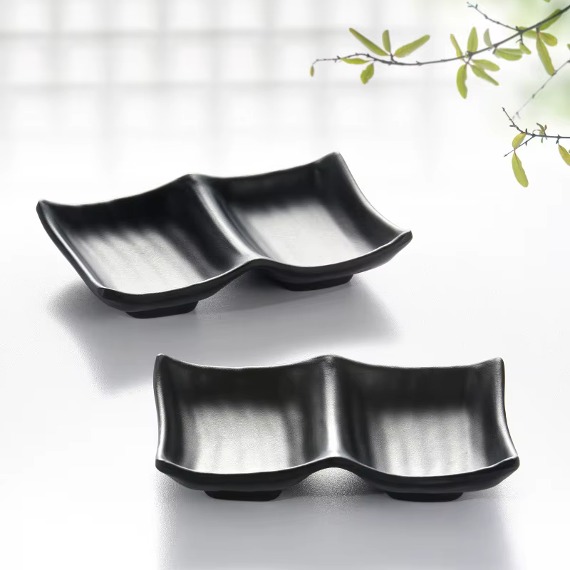 Assiettes en mélamine, plats à sauce pour restaurant