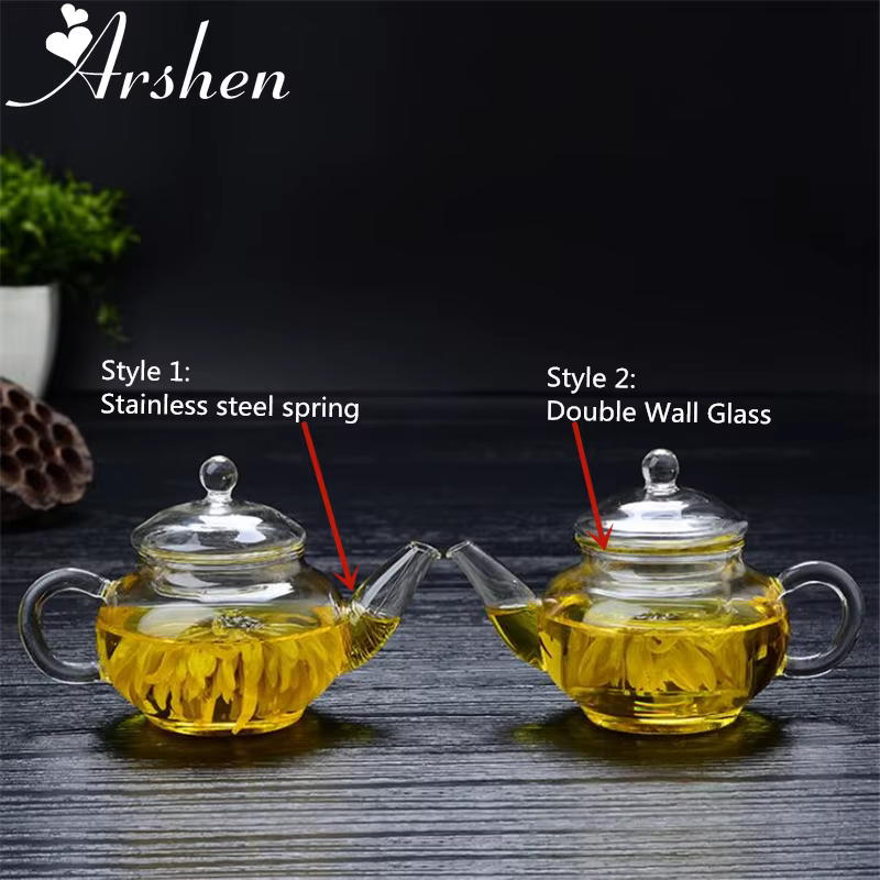 Arshen – théière en verre filtrée et résistante à la chaleur de 250ml
