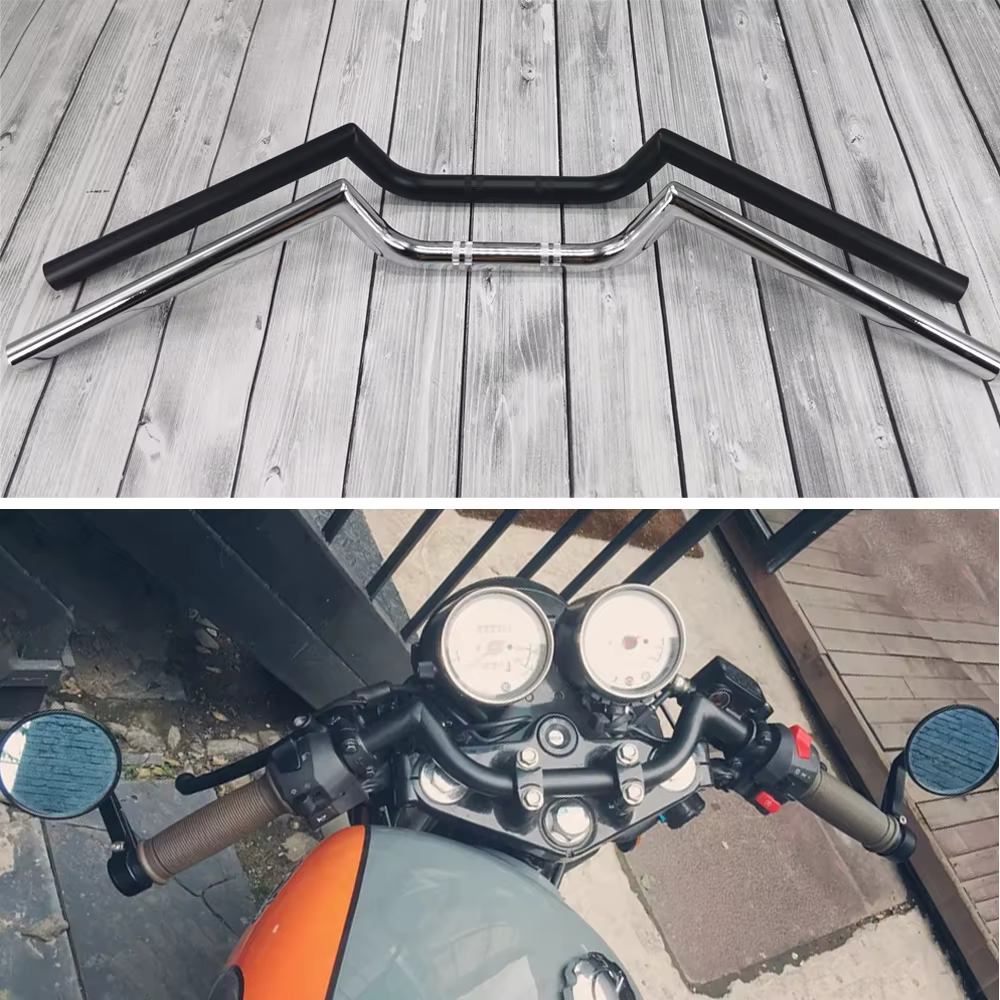 Volant de Moto Rétro, Guidon de 22m, 7/8 en effet, pour Royal Enfield 73Inboulon Tracker Bobber SV650 CB650R CB650F