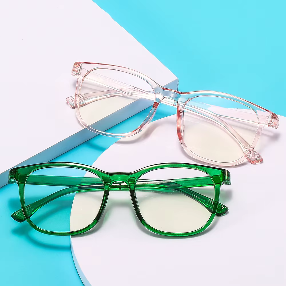 Lunettes d'ordinateur transparentes, monture PC, pour femmes et hommes, anti-lumière bleue, verres carrés, lunettes de protection optiques, lunettes rondes