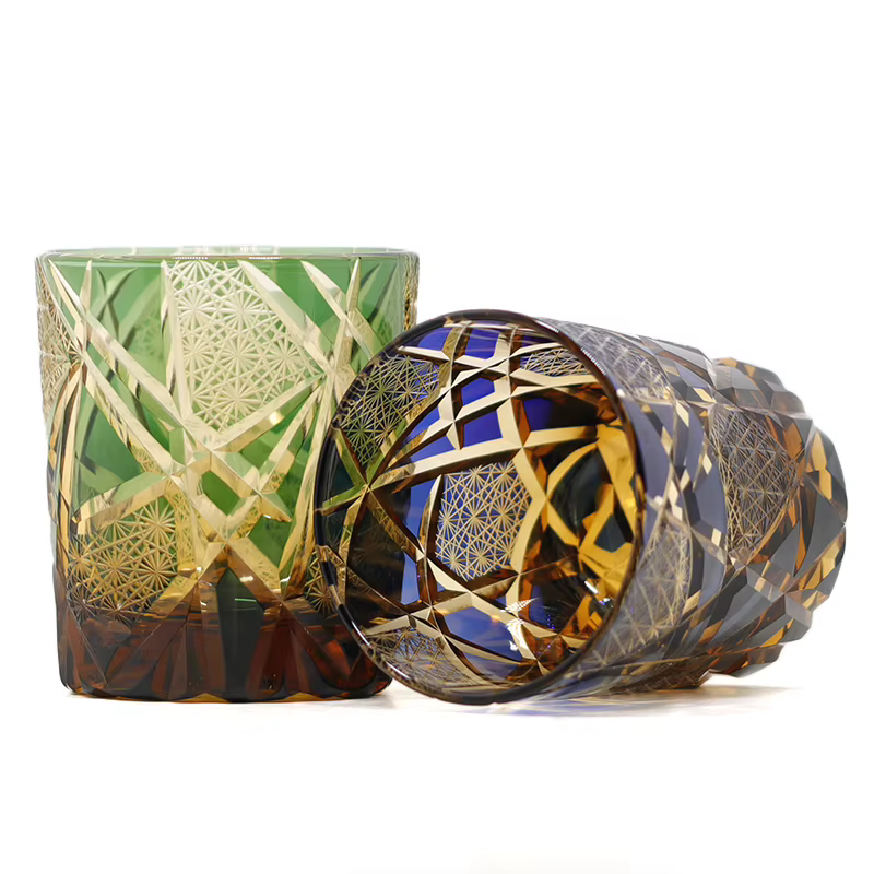 Edo Kiriko-Verre à boire en cristal à l'ancienne