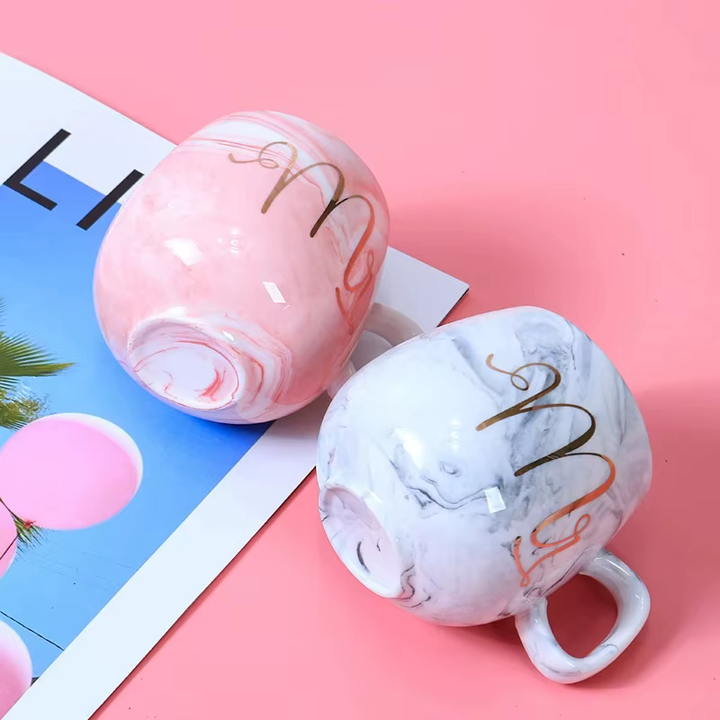 Tasse créative en céramique et marbre