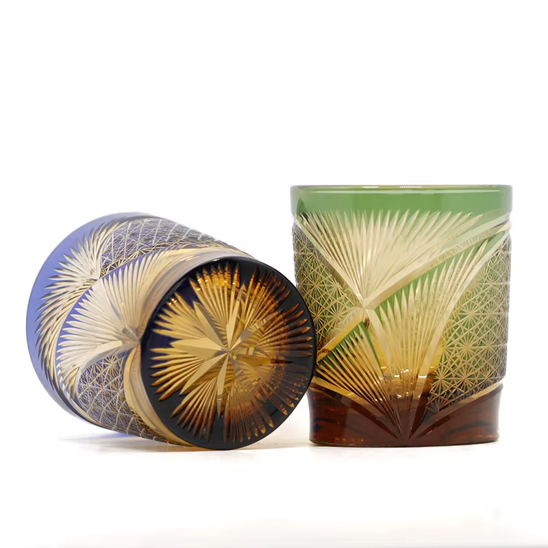 Verre à boire multicolore Edo Kiriko de Style japonais