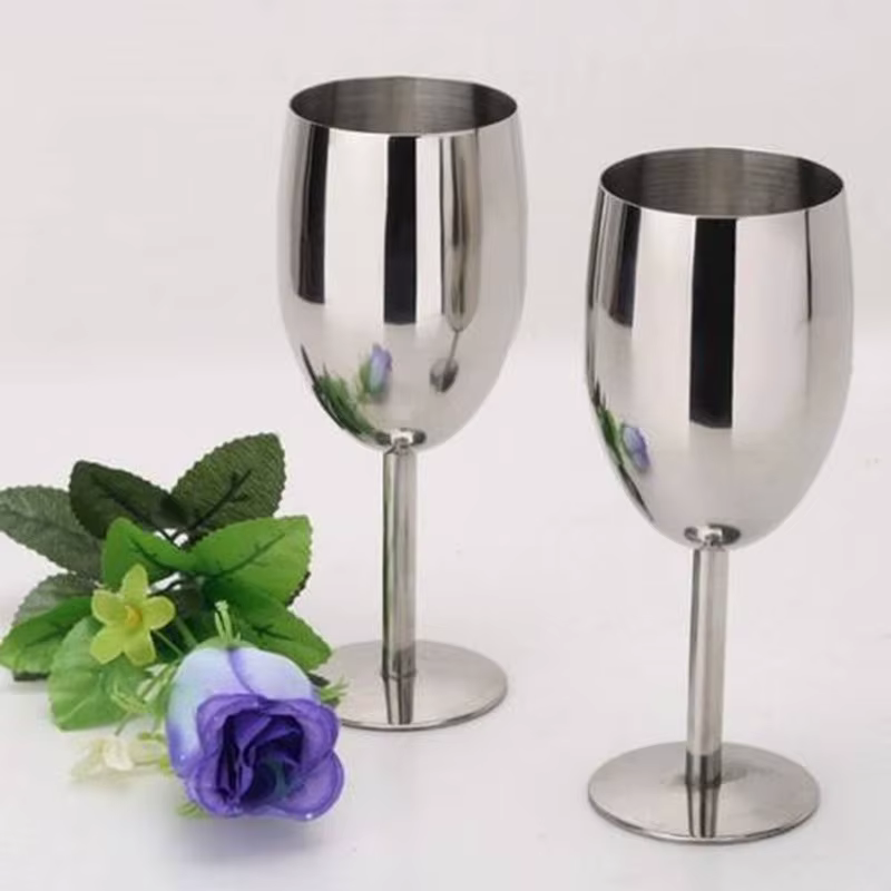 Verre à vin en acier, tasse à boire 180/240/350ml