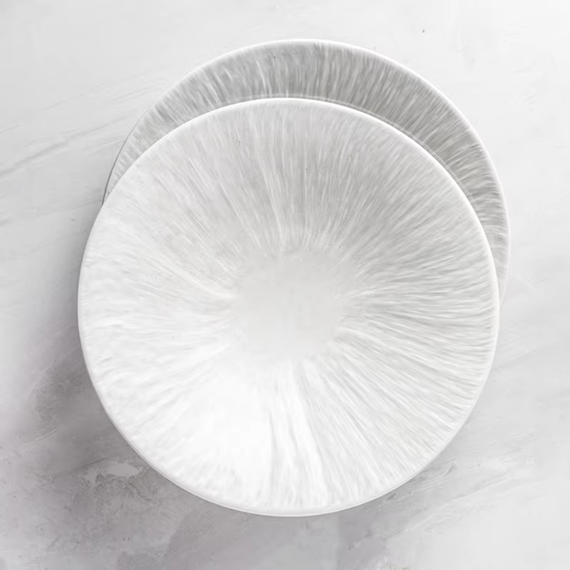 Assiette Profonde Créative avec Chapeau Blanc