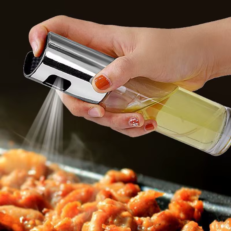 Bouteille d'huile d'olive en verre pour BBQ
