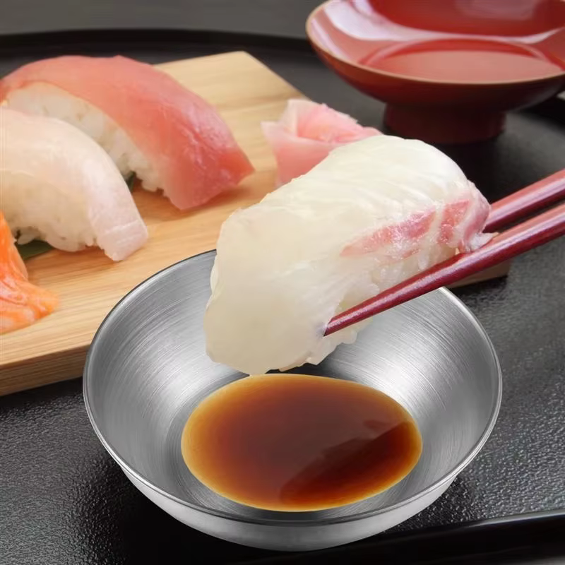 Plat à Sauce d'assaisonnement en acier inoxydable