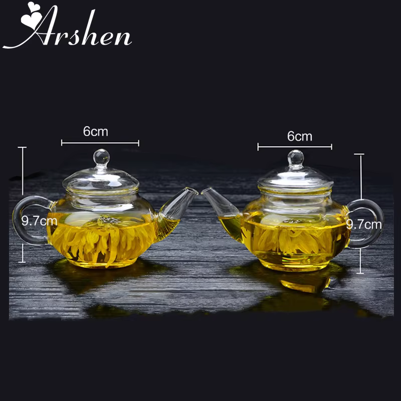 Arshen – théière en verre filtrée et résistante à la chaleur de 250ml