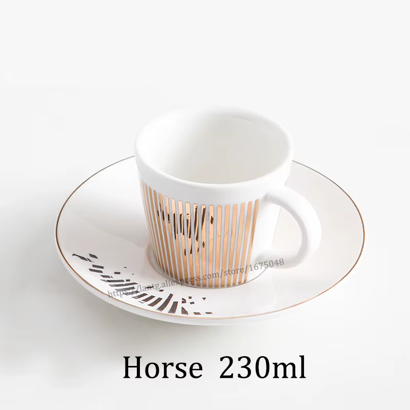 Tasse anamorphique cheval créative