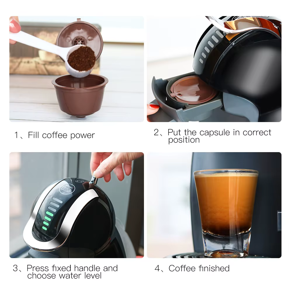Icafilas Capsule de café réutilisable Nescafé Dolce Gusto filtres avec maille Dolci