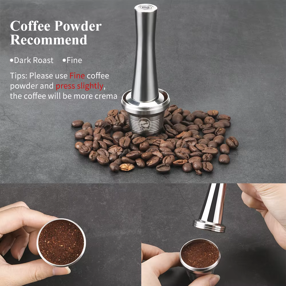 Recafimil Capsule de café XXL réutilisable pour dosette de machine LOR filtre