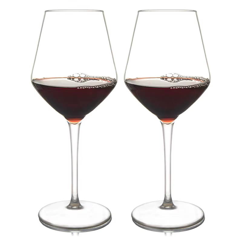 Verre à vin à tige en plastique transparent incassable