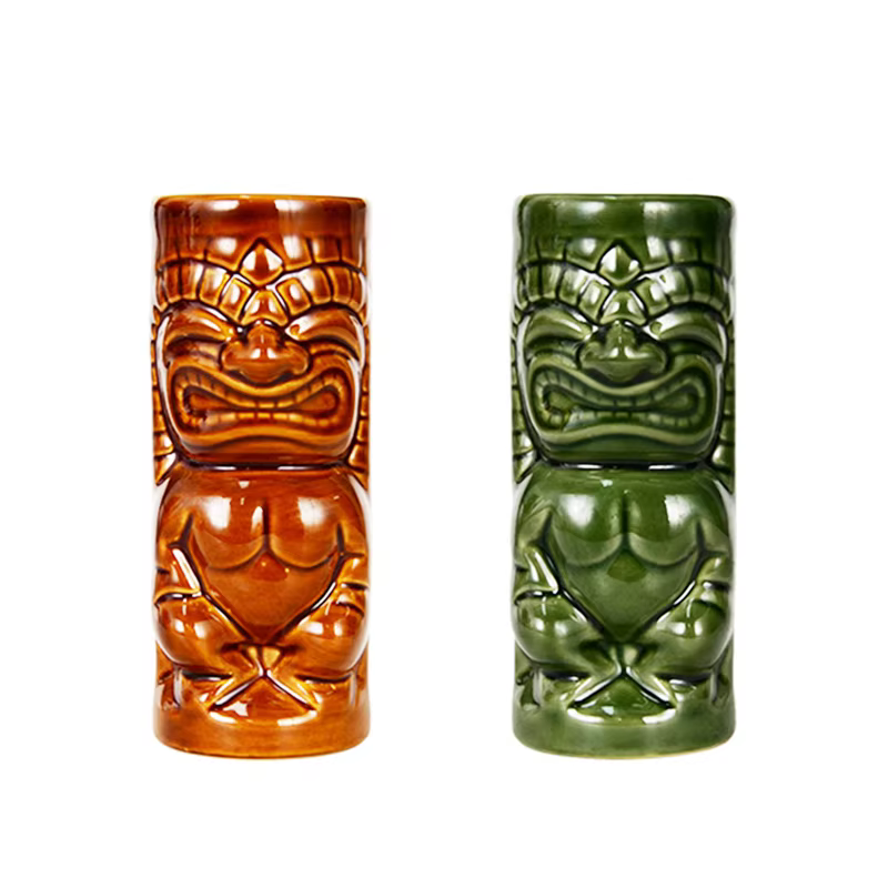 Mug Tiki hawaïen en céramique, pour Cocktail, bière, boisson, vin