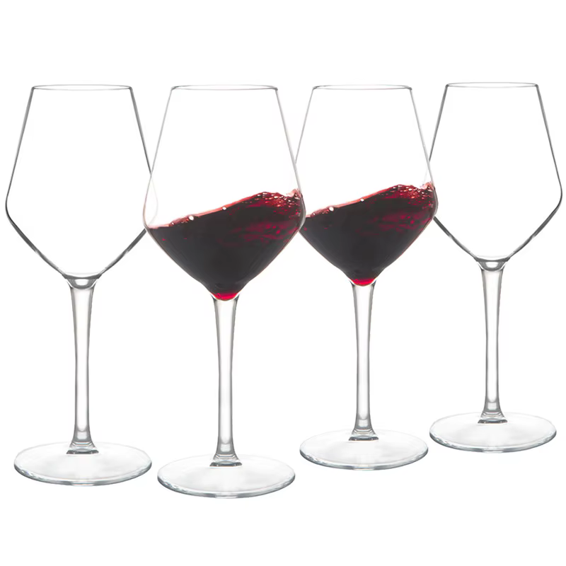 Verre à vin à tige en plastique transparent incassable