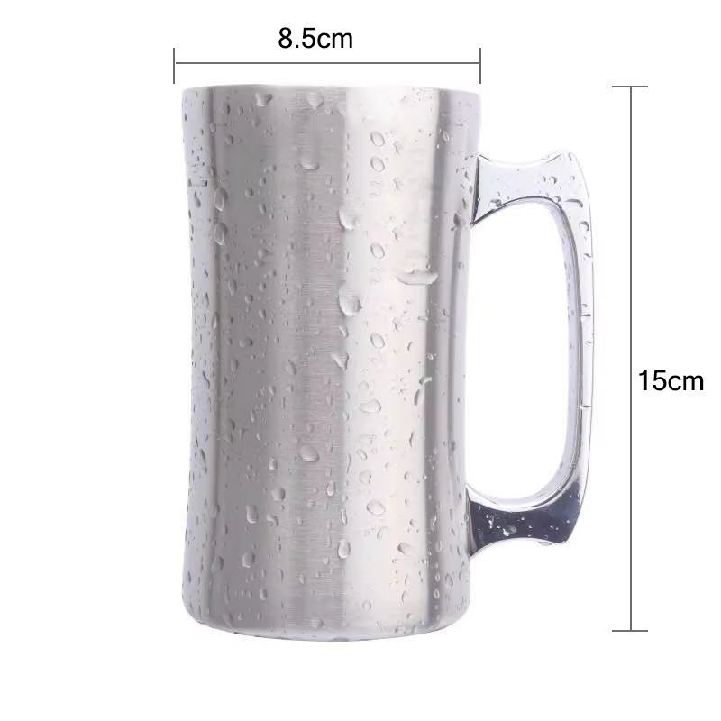 Tasse isotherme en acier inoxydable avec couvercle