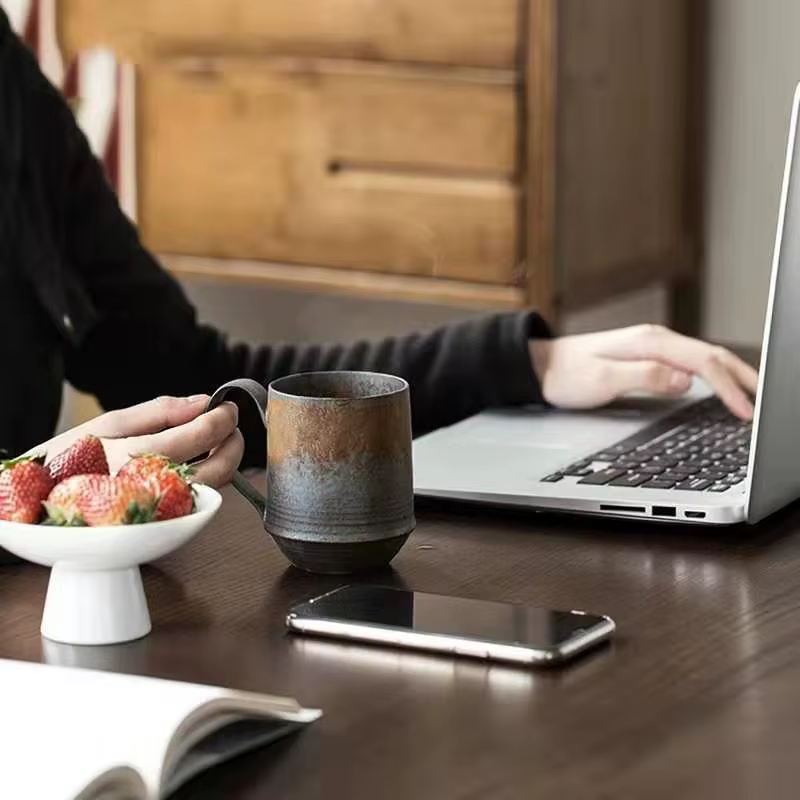 HoMmi – tasse à café vintage en grès fait à la main
