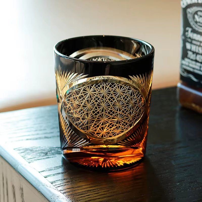 Verre à boire multicolore Edo Kiriko de Style japonais