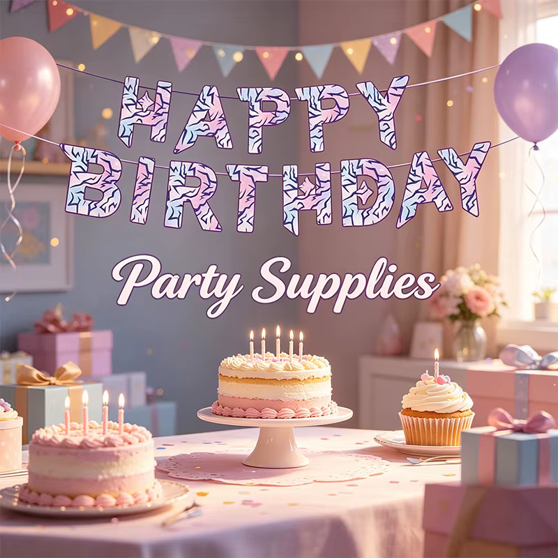 Ensemble de vaisselle créatif et tendance pour fête d'anniversaire