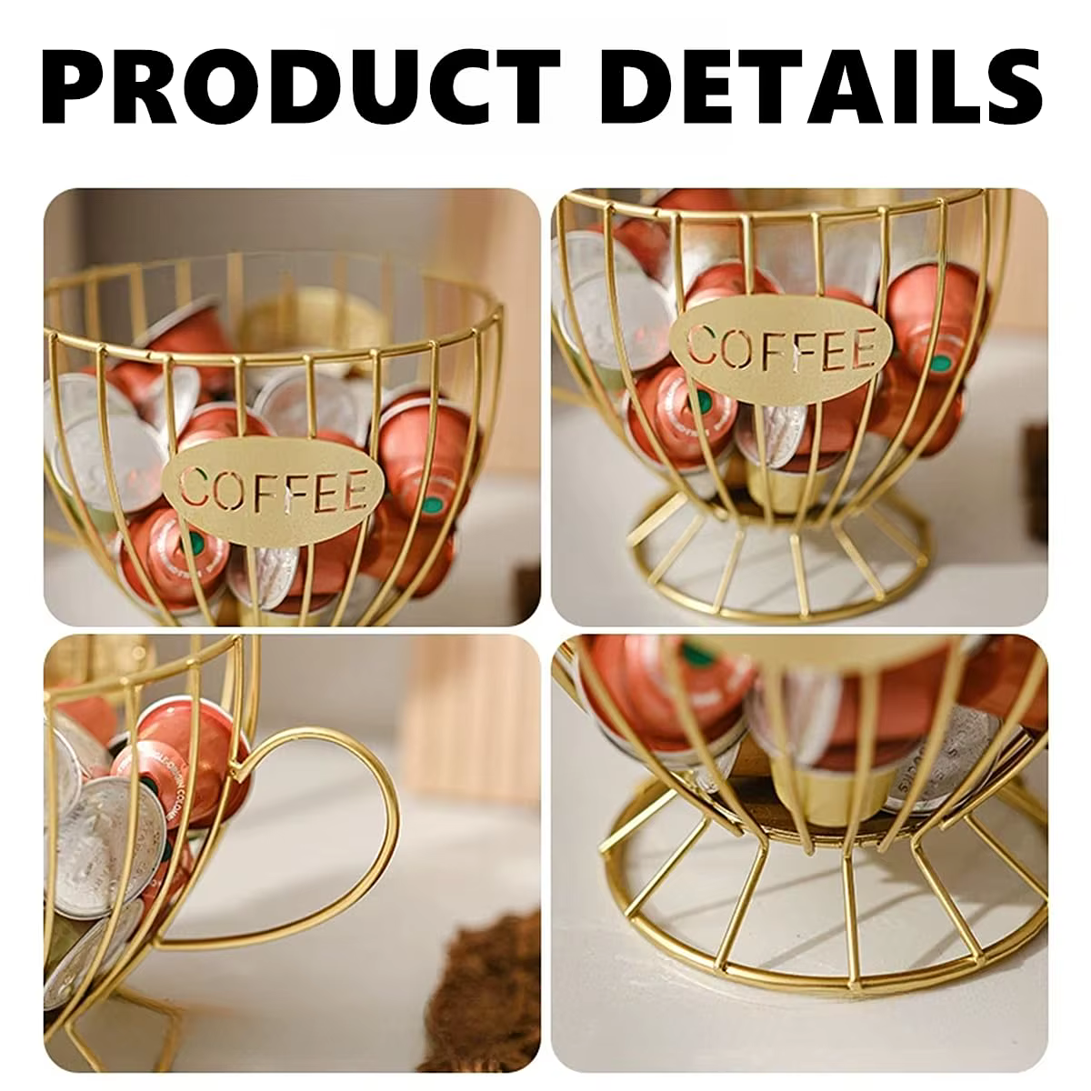 Porte-capsules de café en métal