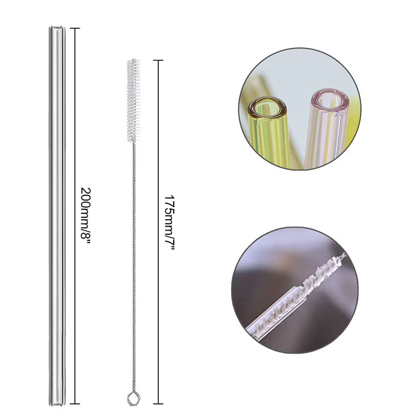 Pailles en verre réutilisables