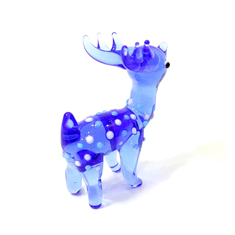 Figurine en verre de cerf de noël personnalisé mignon