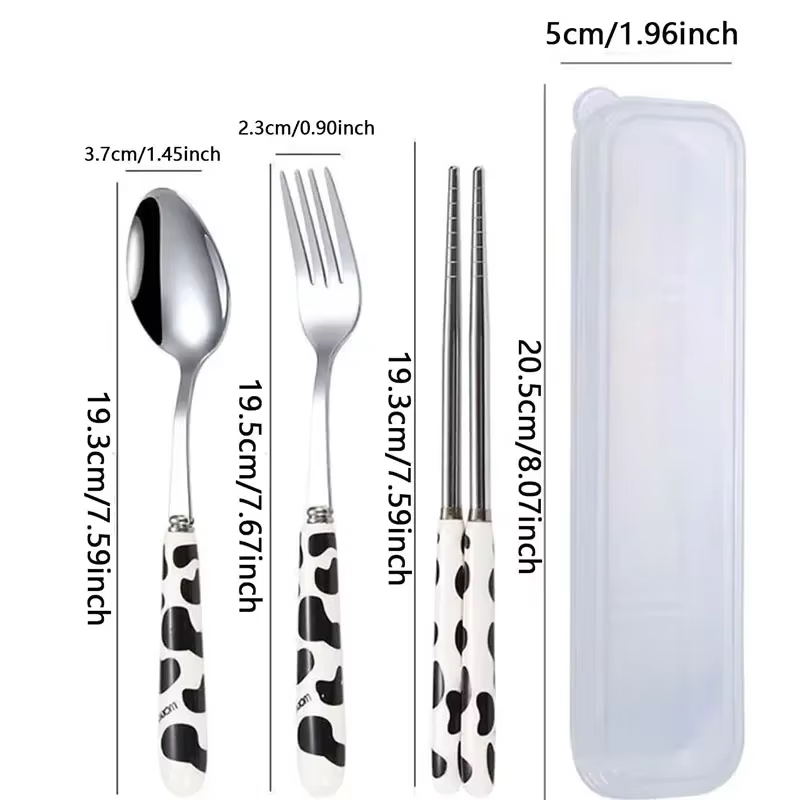 Ensemble de vaisselle Portable 3 pièces avec mallette de rangement