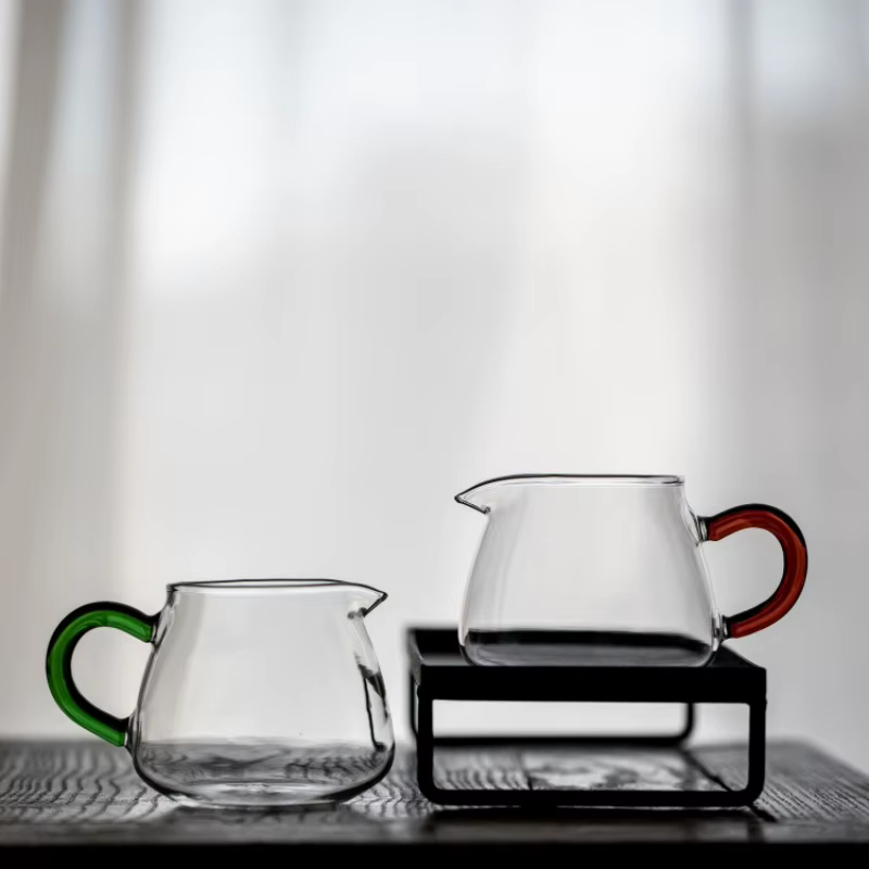 Tasse juste en verre résistant à la chaleur de Style chinois avec poignée