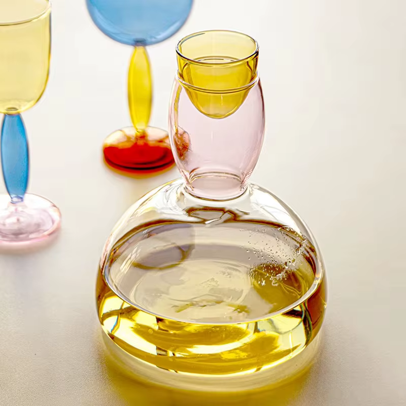 Verres colorés à haute teneur en Borosilicate faits à la main