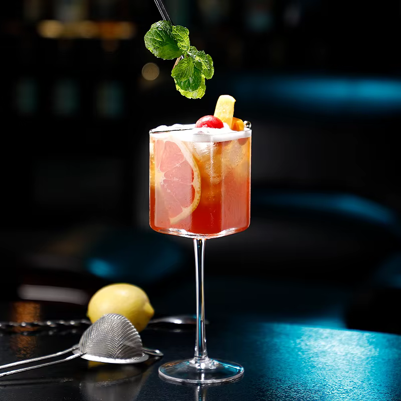1/2 pièces verre à cocktail carré gobelet