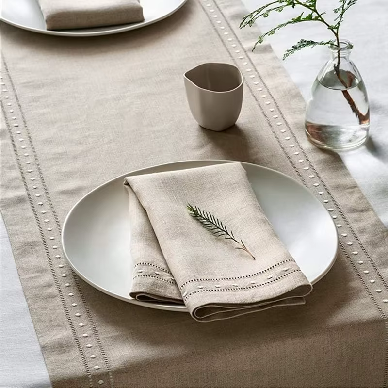 Ensemble de serviettes en lin 45*45cm