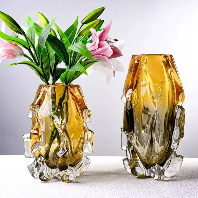 Vase en verre de cristal créatif de luxe léger