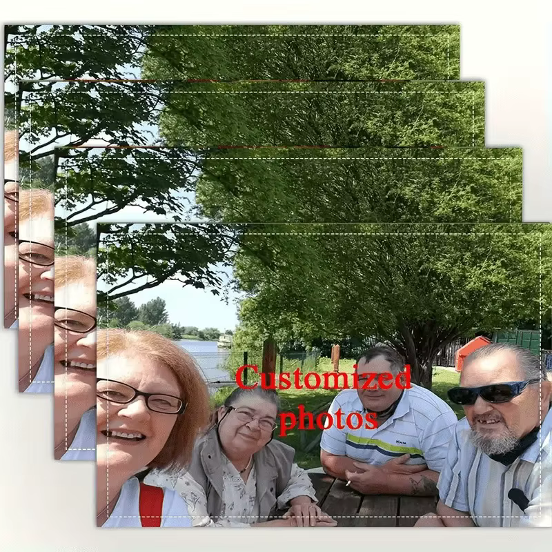 Ensemble de sets de table personnalisables avec photo