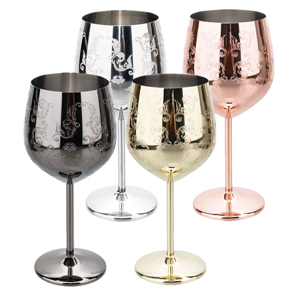 Grapevine gravure verre à vin rouge gobelet pour fête de mariage