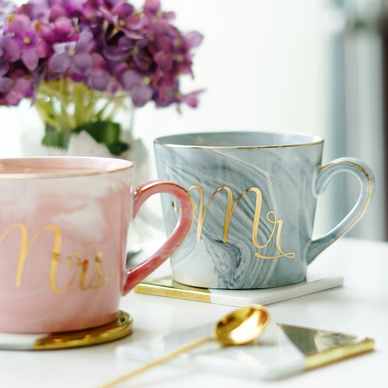 Tasse à café en marbre M. et Mme
