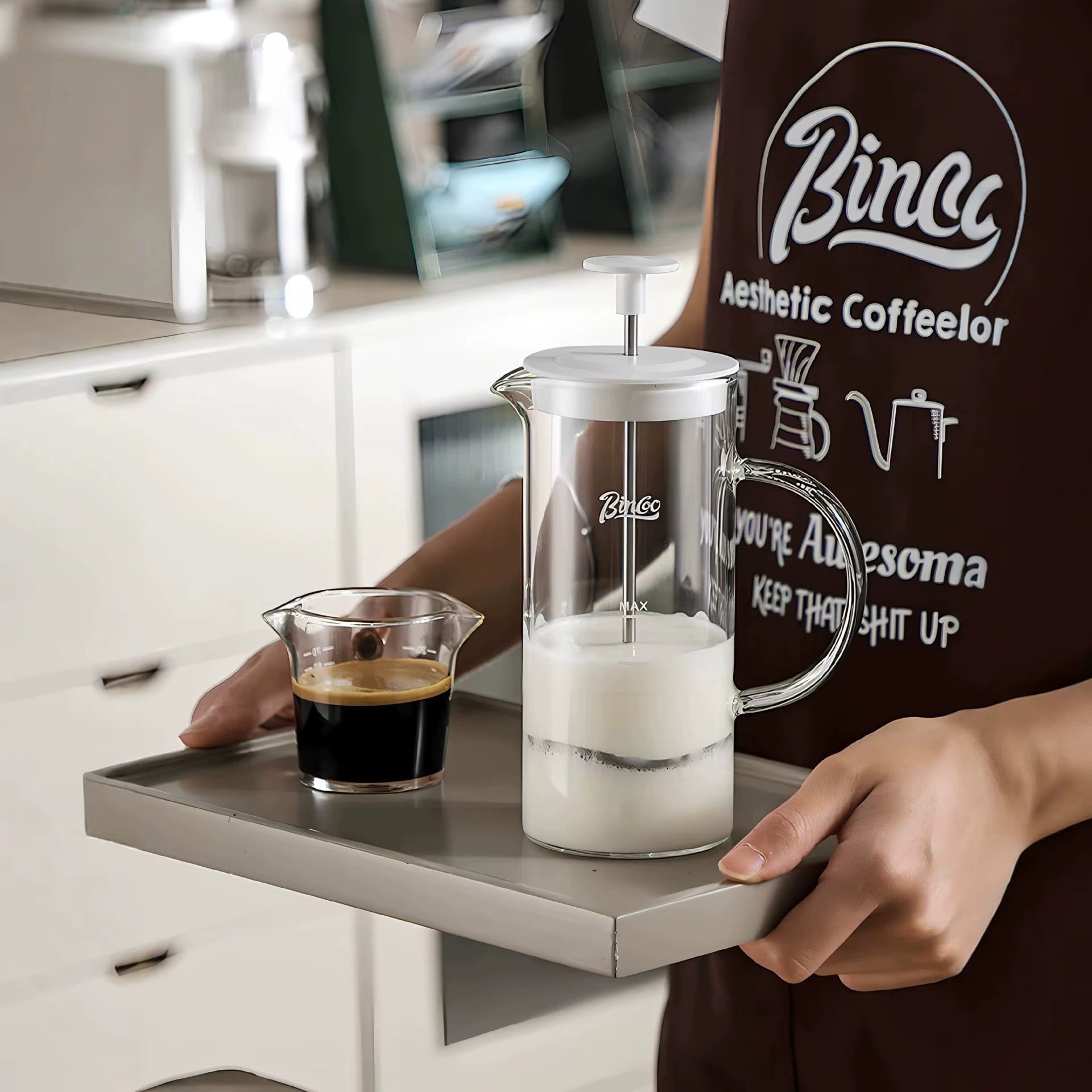 Cafetière à piston 550 ml en verre pour usage domestique