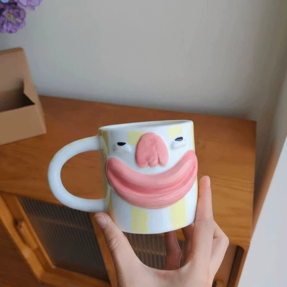 Mug à café en céramique double face sûr et amusant