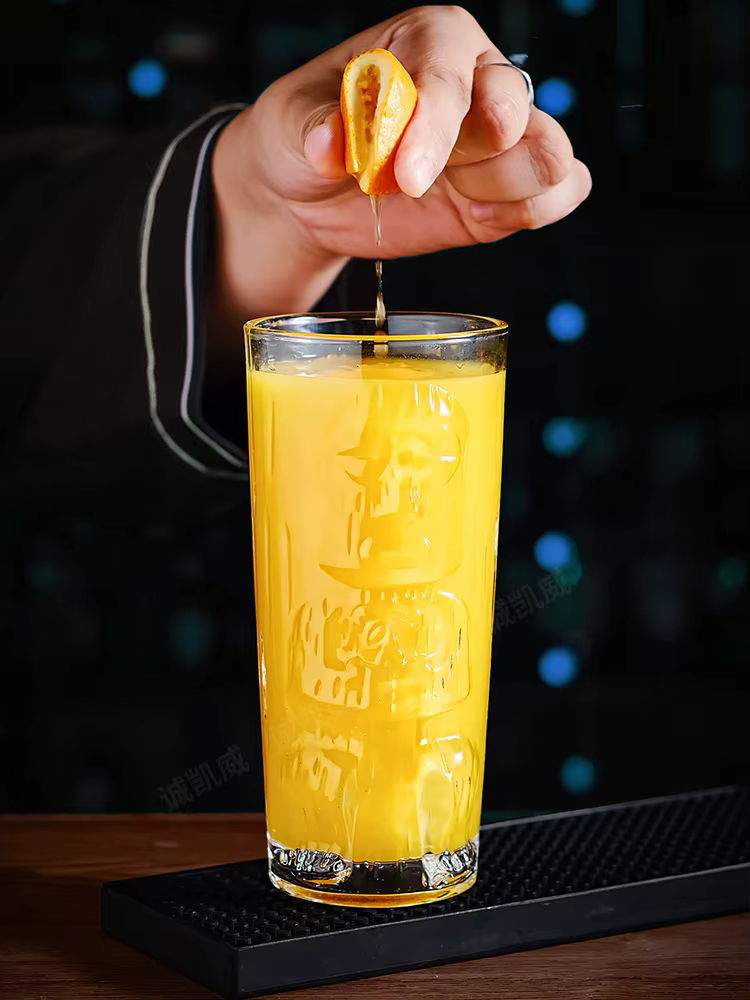 Bar Tiki Lunettes Tiki Mug - Gobelets transparents en verre de style hawaïen