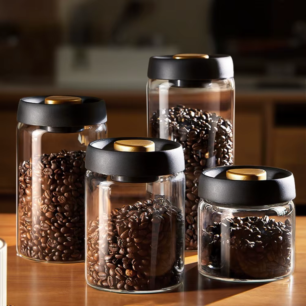 Bocaux de stockage des aliments en verre transparent