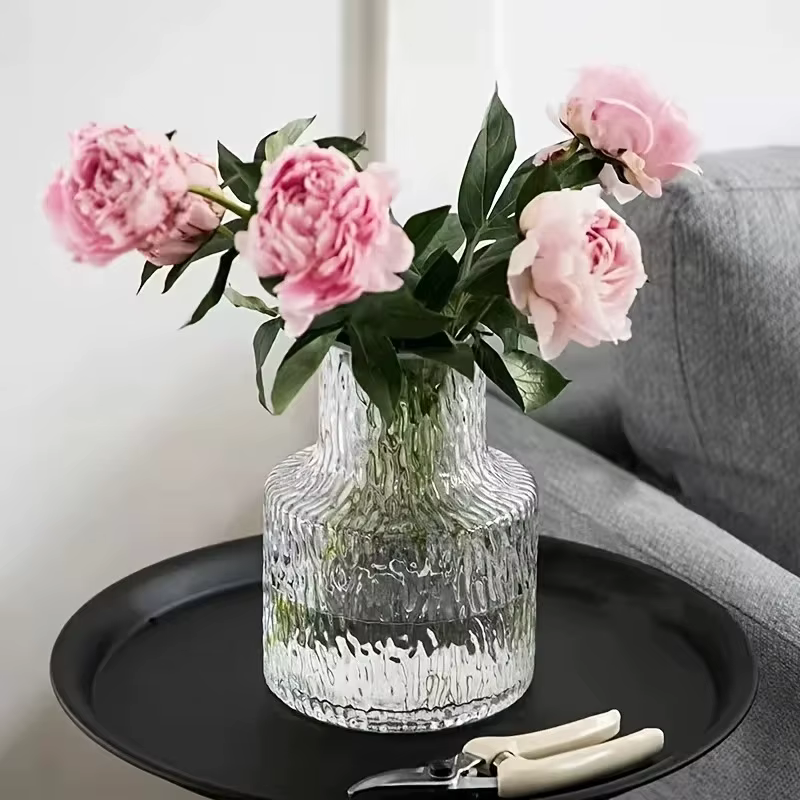 Vase en verre texturé de Style rétro nordique