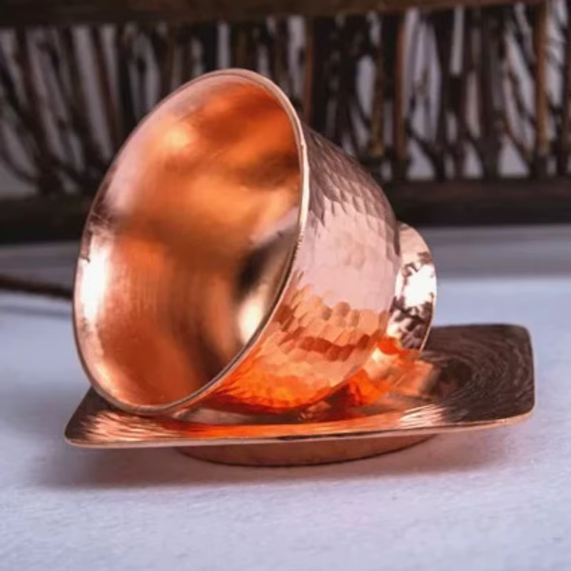 Tasse à café en cuivre pur fabriquée à la main
